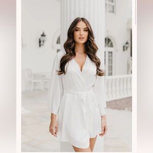 Elegant White Women's Robe